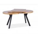 Стол обеденный SIGNAL DOMINGO II дуб/черный 140-272/80